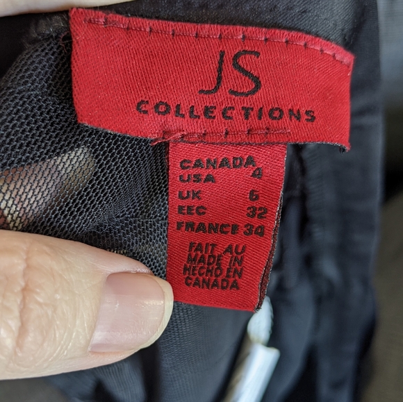 JS Collections Black Satin Folded Pleat Maxi Skirt - Picture 12 of 16